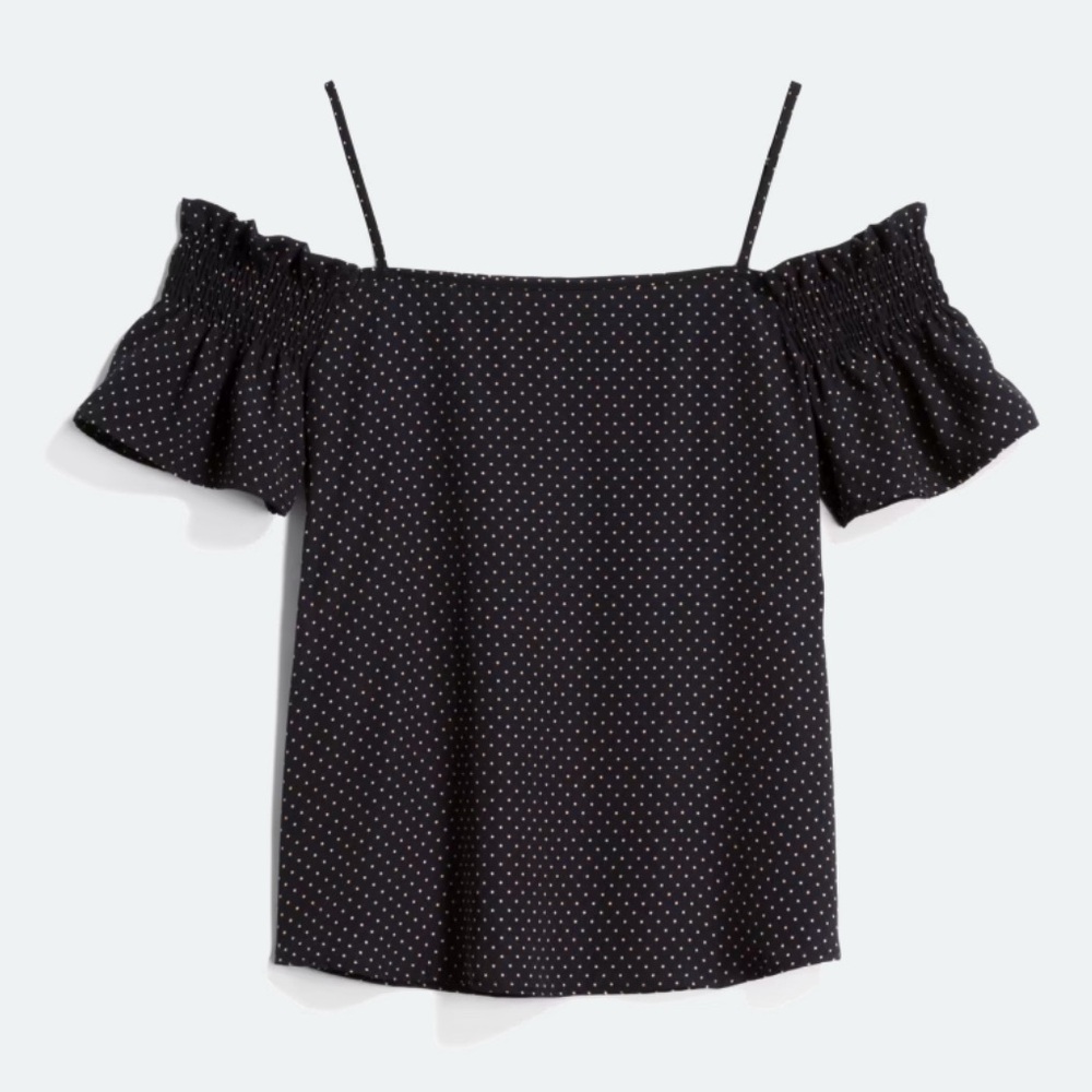 Off The Shoulder Polka Dot Tank